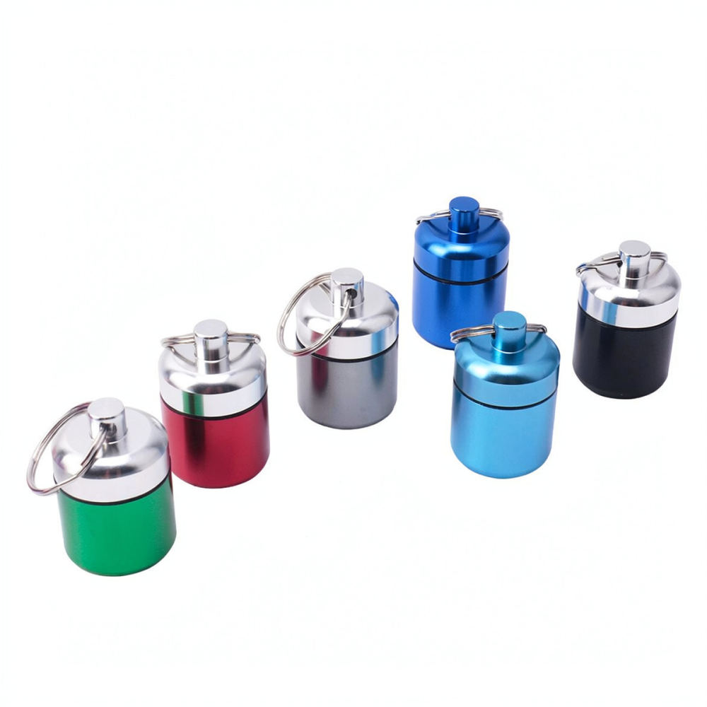 Tops - Compact Aluminum Storage Jar Metal Keychain