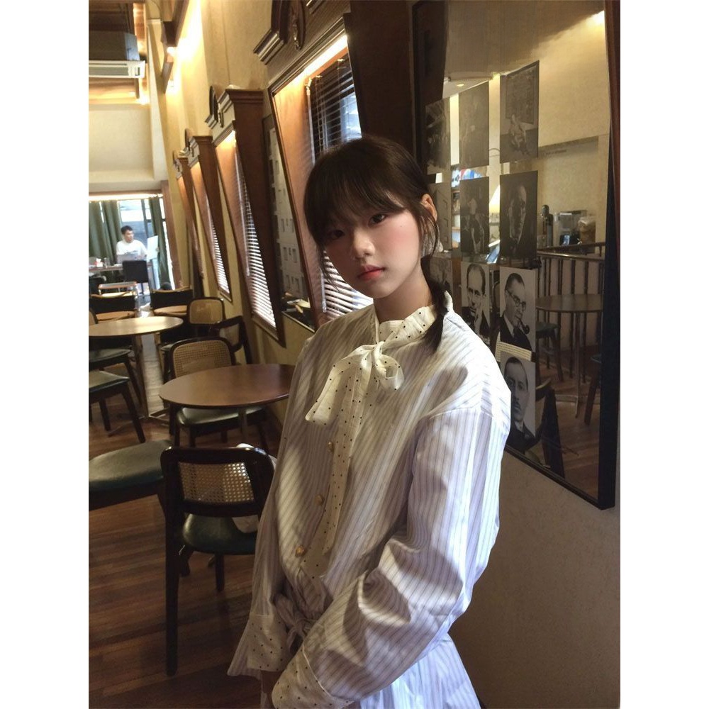 Korean Sweet School Style Stri - đánh giá và giá Korean Style A Line Shirt Dress