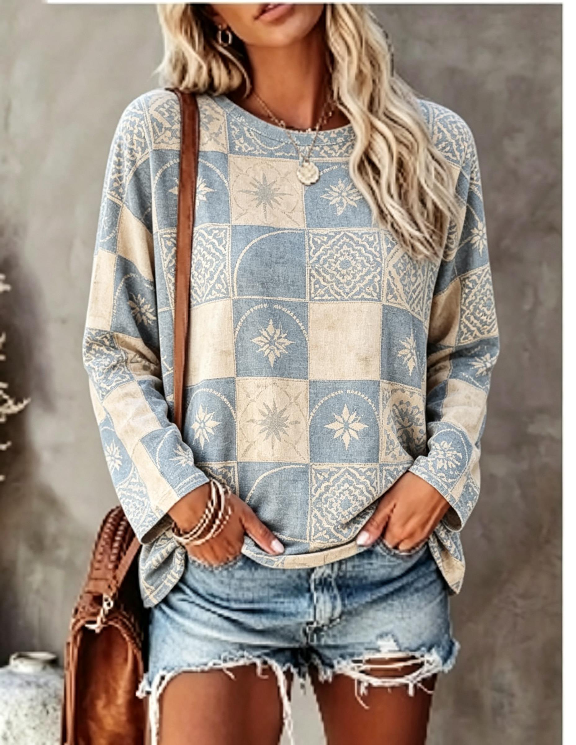 Women Long Sleeve T Shirt Gree - đánh giá và giá Blouses