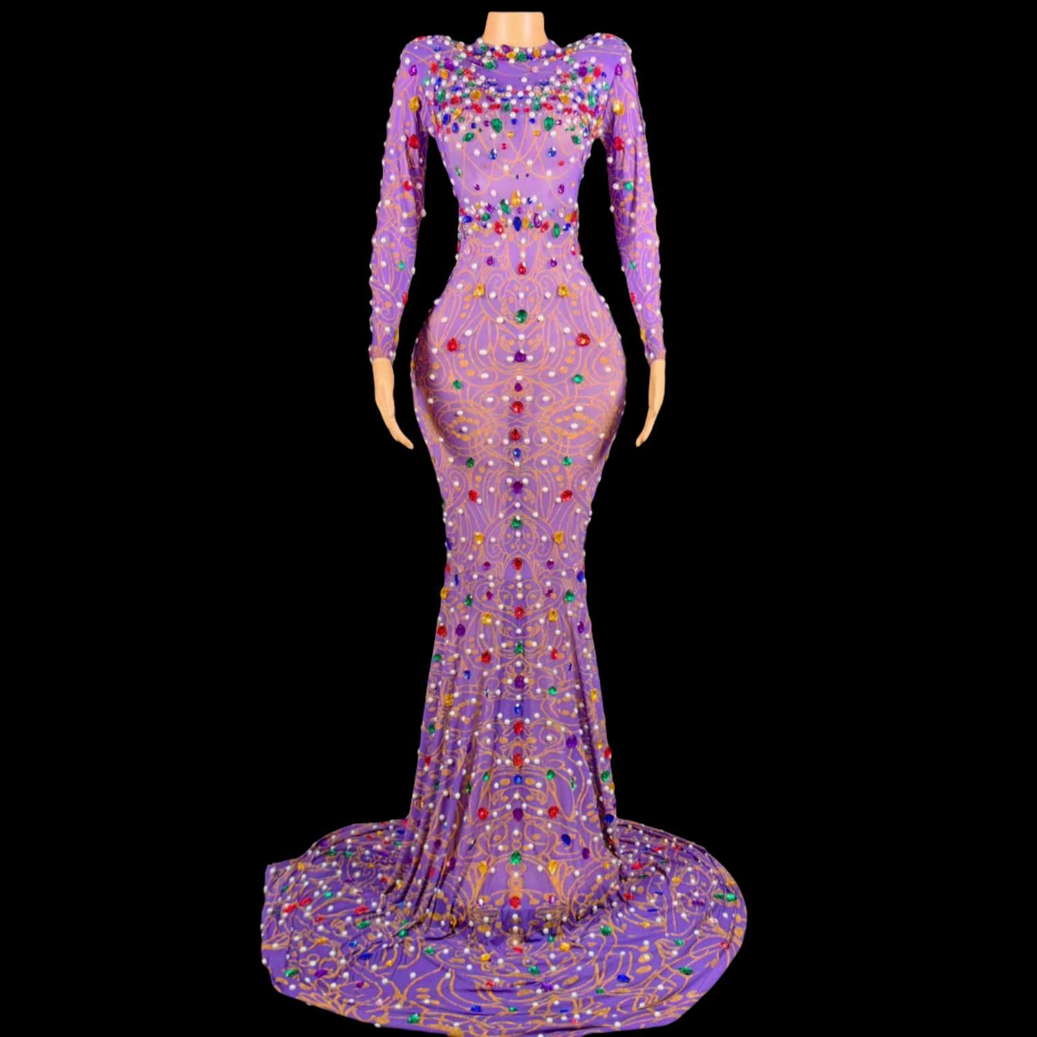 Sparkly Rhinestones Purple Mer - đánh giá và giá Sparkly Rhinestone Club Party Dress