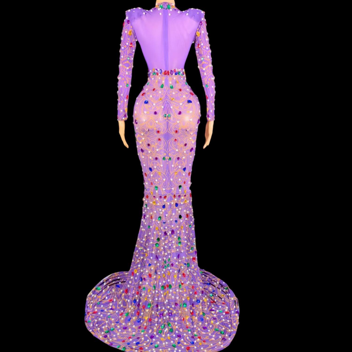 Sparkly Rhinestones Purple Mer - đánh giá và giá Sparkly Rhinestone Club Party Dress