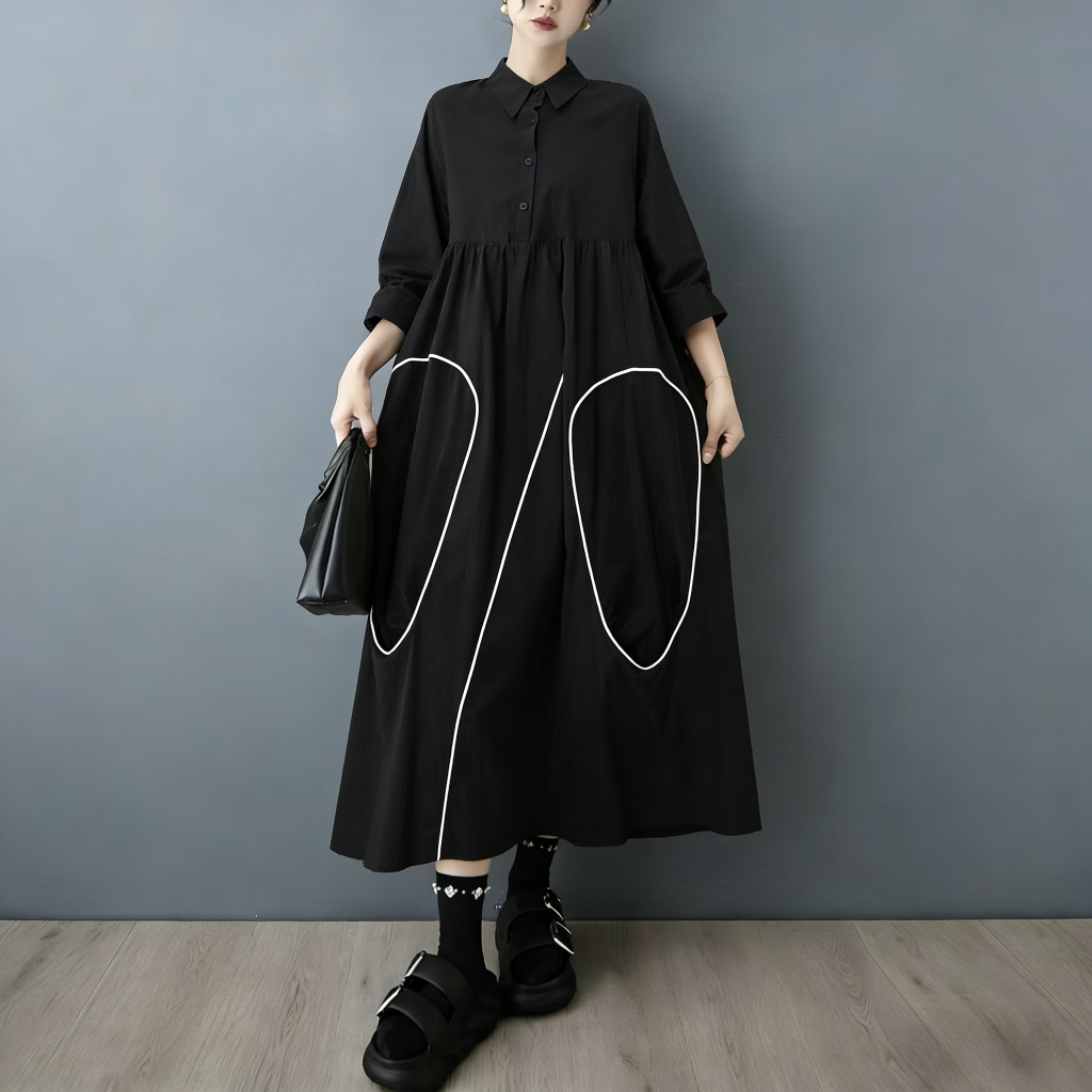 SuperAen Spring and Autumn New - đánh giá và giá Korean Style A Line Shirt Dress