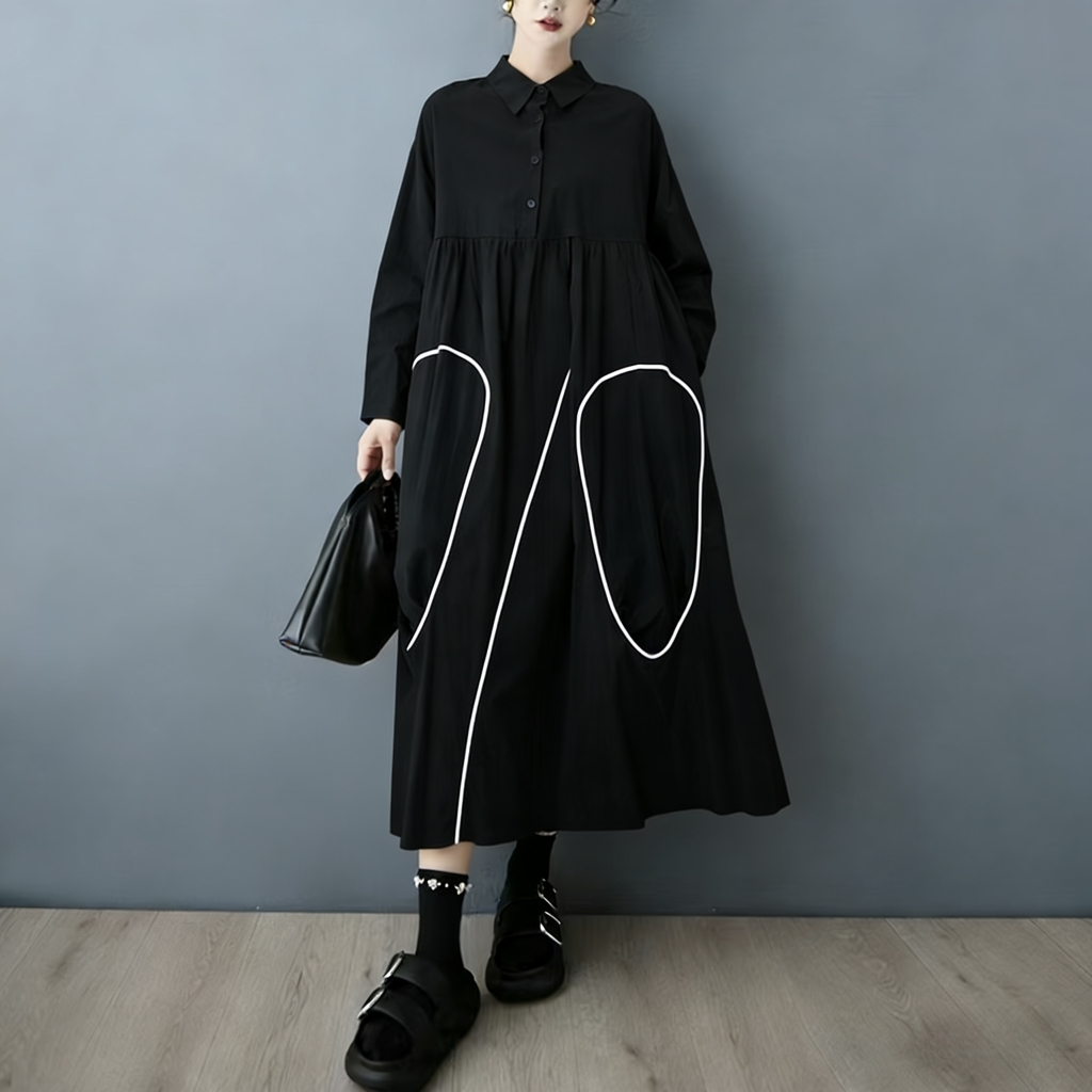 SuperAen Spring and Autumn New - đánh giá và giá Korean Style A Line Shirt Dress