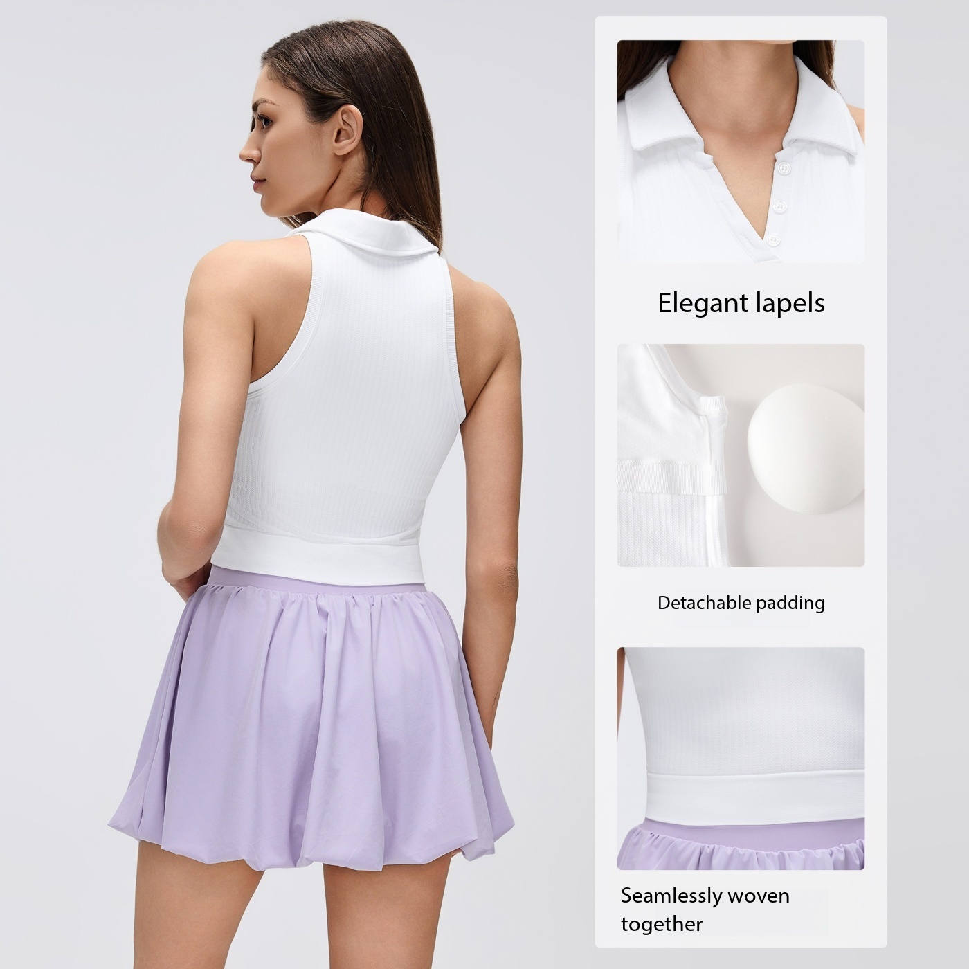 Lemon Women Ribbed Polo Neck S - đánh giá và giá Seamless Ribbed Workout Tank Top