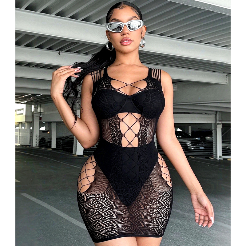 Sexy Lingerie Sleepwear Women  - đánh giá và giá Sexy Mesh Sheer Bodycon Dress