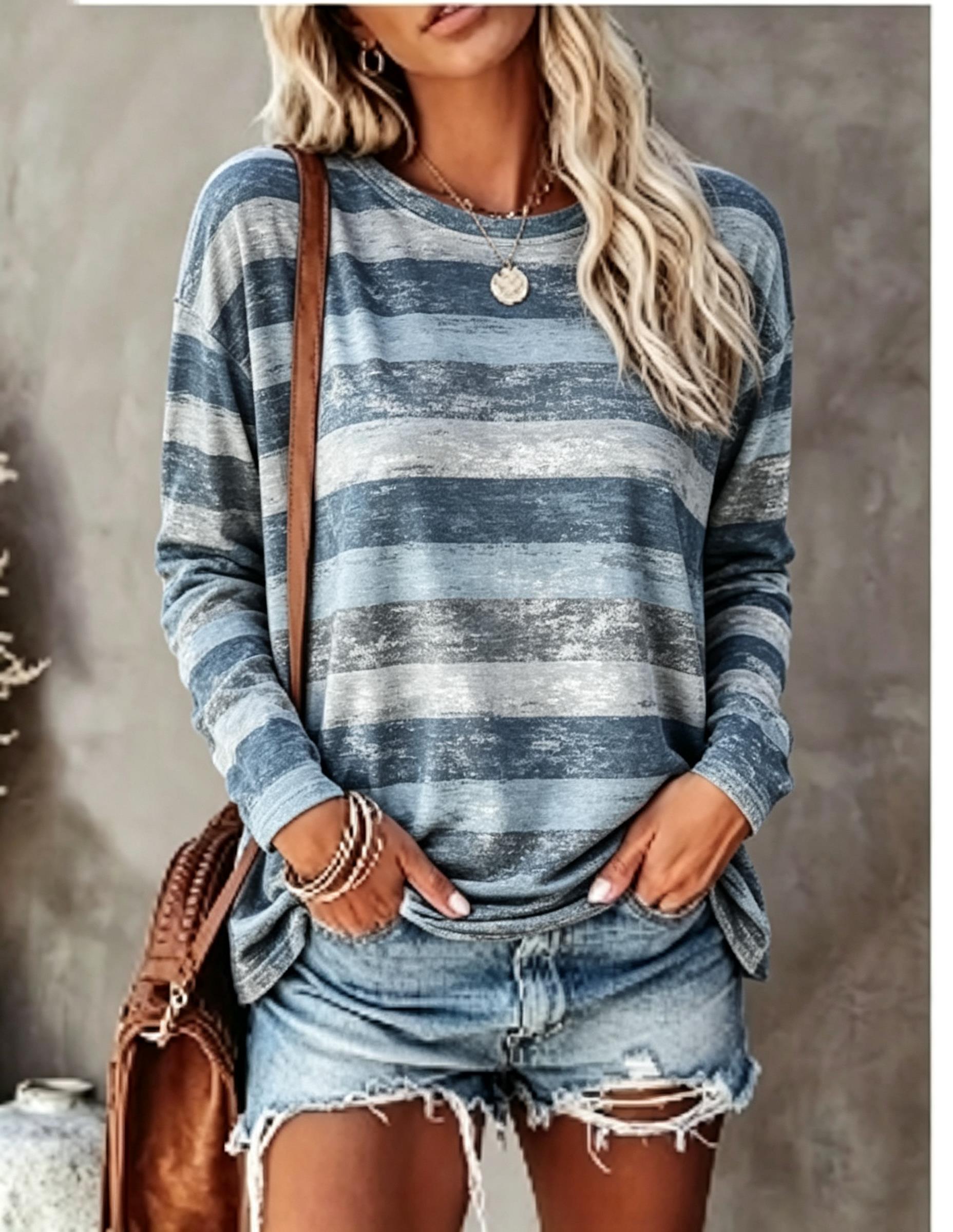 Women Long Sleeve T‑Shirt Vint - đánh giá và giá Blouses