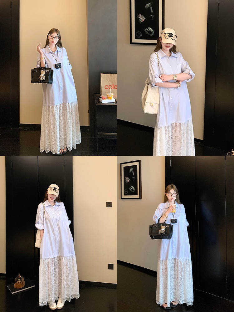 Luu Cherry Girl Lace A-Line Sh - đánh giá và giá Korean Style A Line Shirt Dress