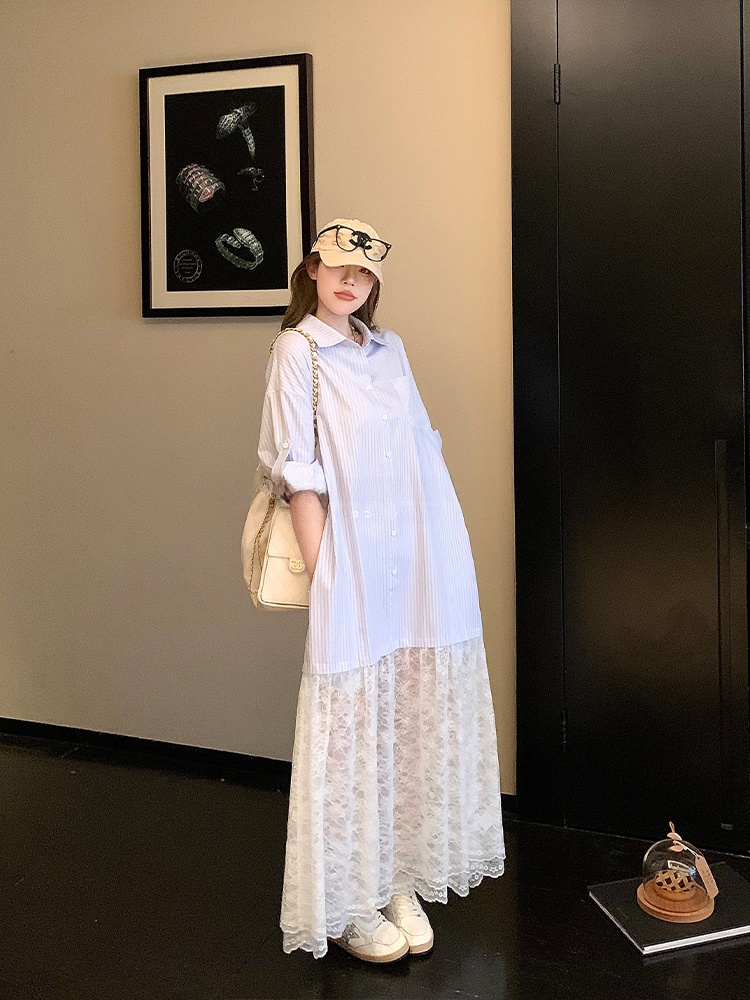Luu Cherry Girl Lace A-Line Sh - đánh giá và giá Korean Style A Line Shirt Dress