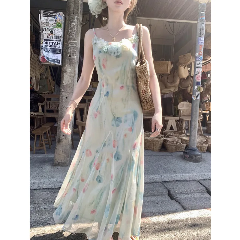 Kawaii Sweet Y2k Japanese Midi - đánh giá và giá French Vintage Floral Midi Dress