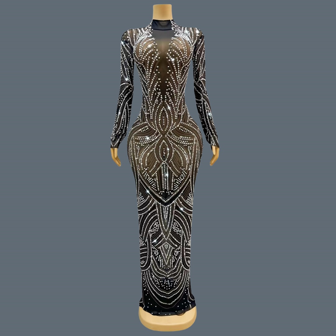 Black New Style Sparkly Rhines - đánh giá và giá Sparkly Rhinestone Club Party Dress