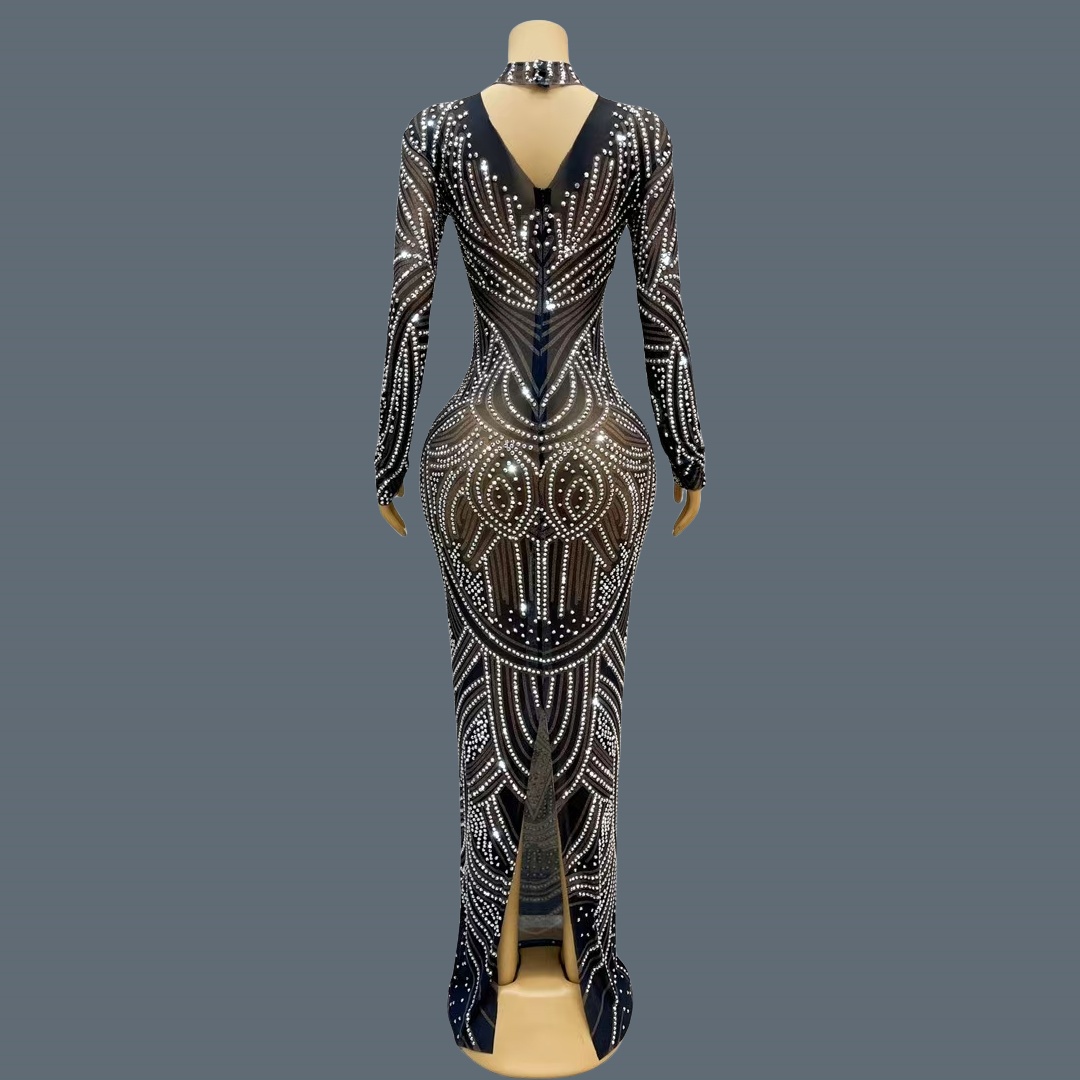 Black New Style Sparkly Rhines - đánh giá và giá Sparkly Rhinestone Club Party Dress