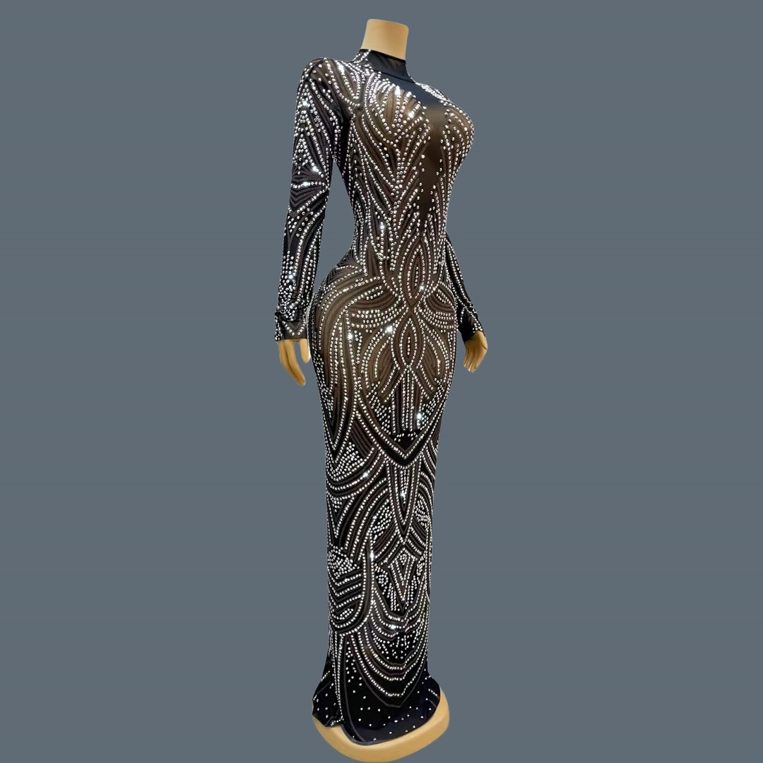 Black New Style Sparkly Rhines - đánh giá và giá Sparkly Rhinestone Club Party Dress