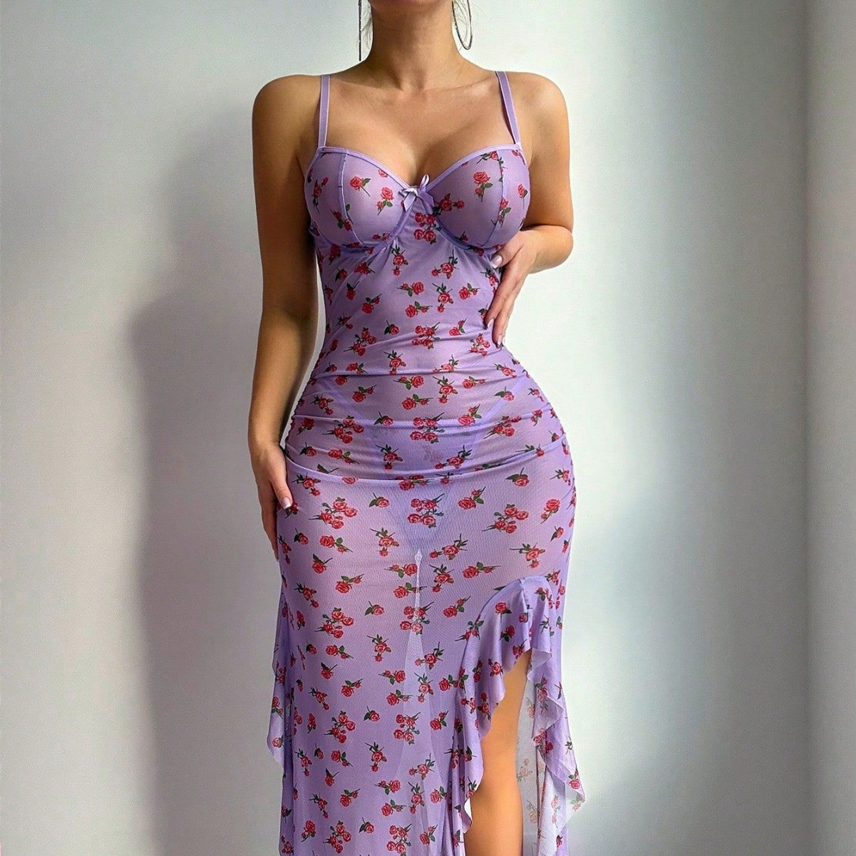 Sheer Mesh Plus-size Sexy Ling - đánh giá và giá Sexy Mesh Sheer Bodycon Dress