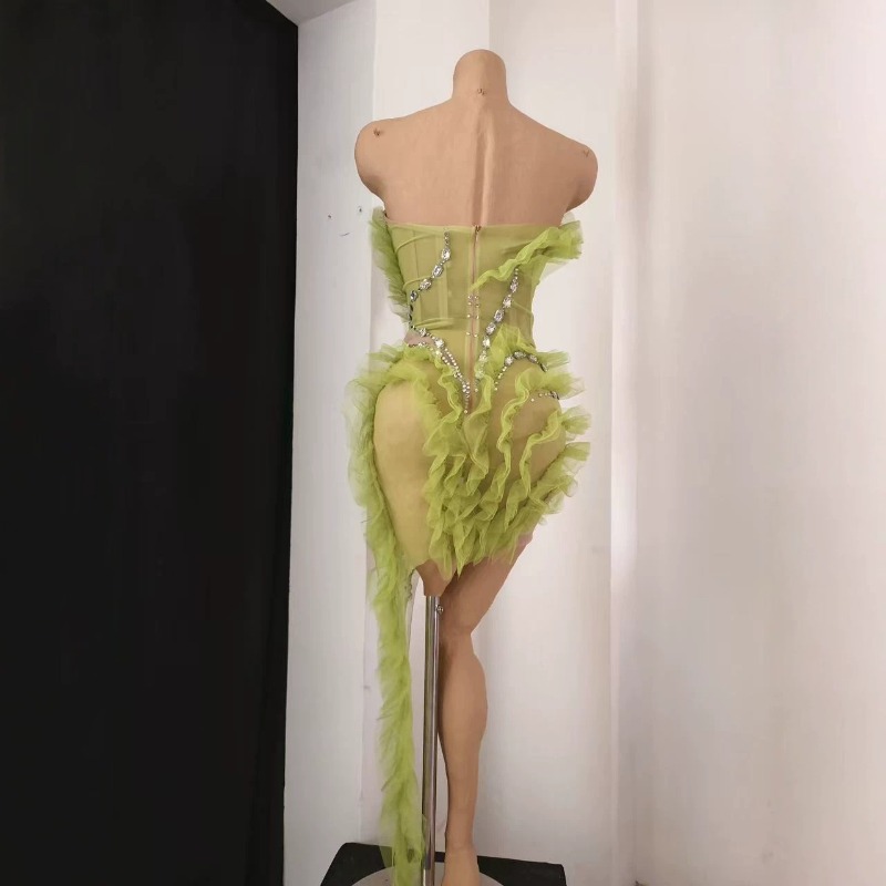 Luxury Hand-Stoned Mesh See Th - đánh giá và giá Sparkly Rhinestone Club Party Dress